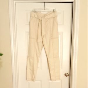 Natural Denim belted pants